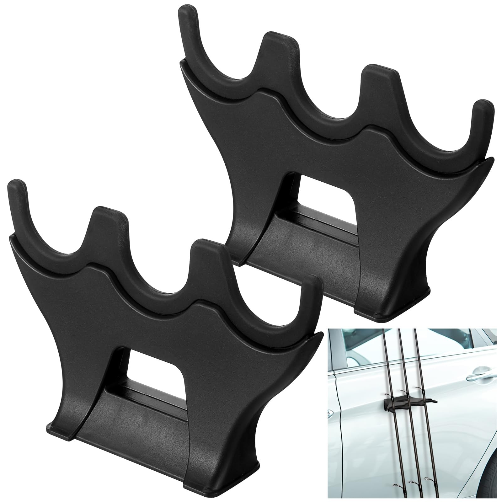 Silipull 2 Pcs Magnetic Fishing Rod Holder for 5.8 x 3.7 x1.3 inches, black