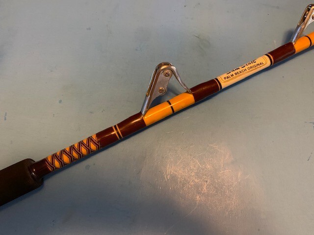CUSTOM BUILT SAM SCOTT 6 FOOT 6 INCH UNLIMITED TROLLING FISHING ROD AFTCO GUIDES