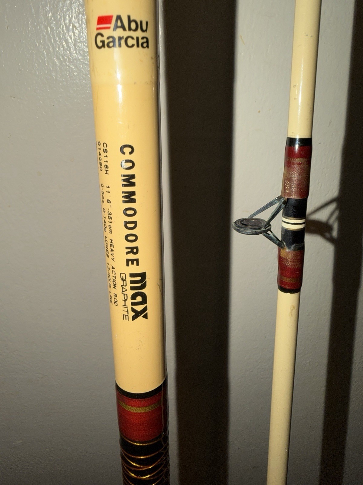 ABU GARCIA COMMODORE SURF SPIN ROD 11’6″ FT 2 PC CS 116H 12-30 LB ESTATE