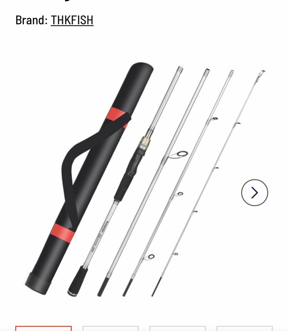 NEW THKFISH Travel Fishing Rod, 4 Piece Spinning Rod With Bag, 6-7.87 Ft Carbon