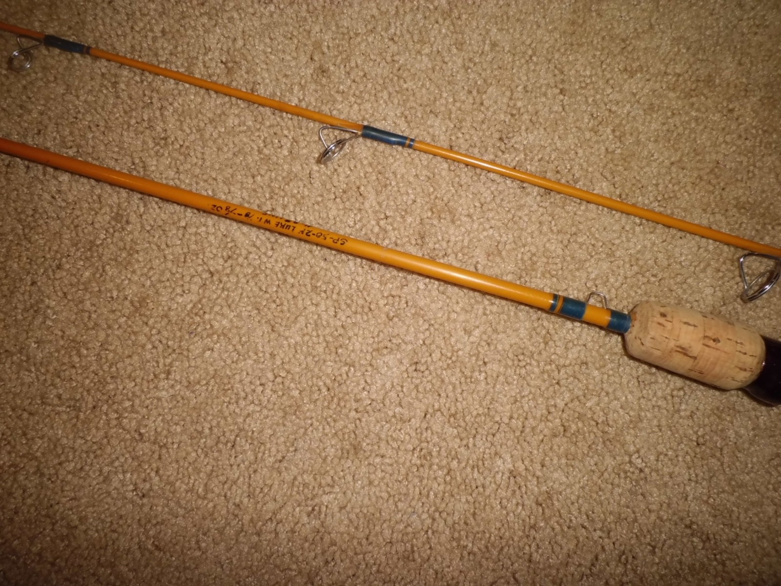 Vintage CUSTOM Lamiglas SP50-2 Spinning 5′ Rod made in USA- 2-8 lb test