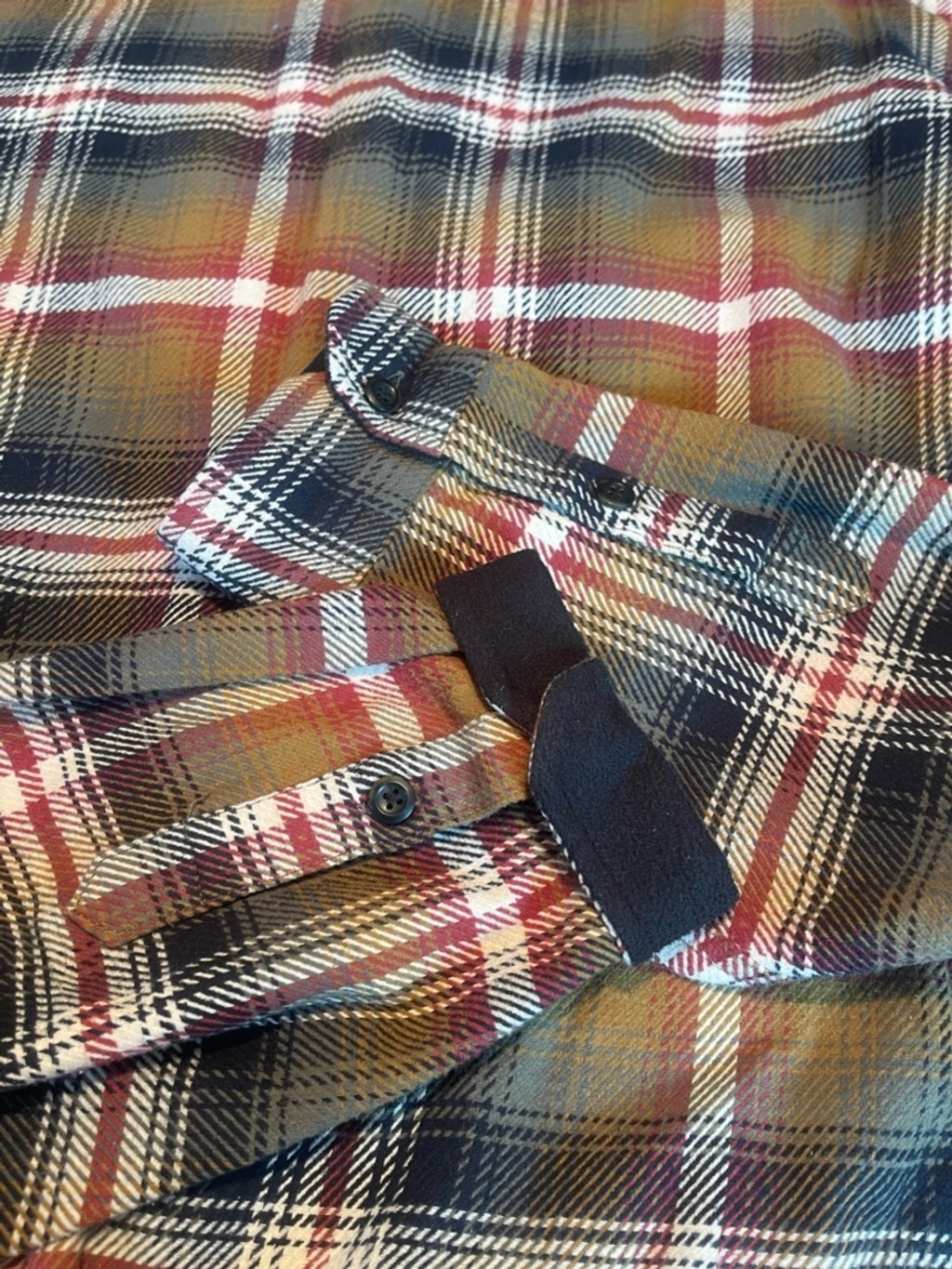 Orvis Heavyweight Plaid Flannel Shacket Side Pockets Lined Earth Tone Men’s XL