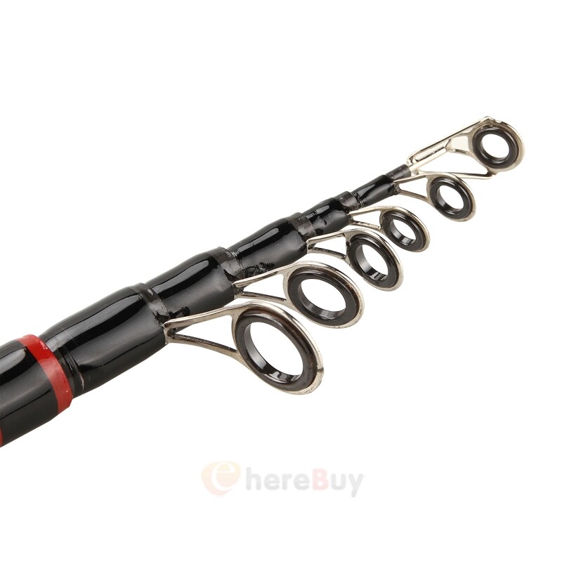 Telescopic Fishing Rod Carbon Fiber, Travel Fishing Rod for Bass Trout Fishing