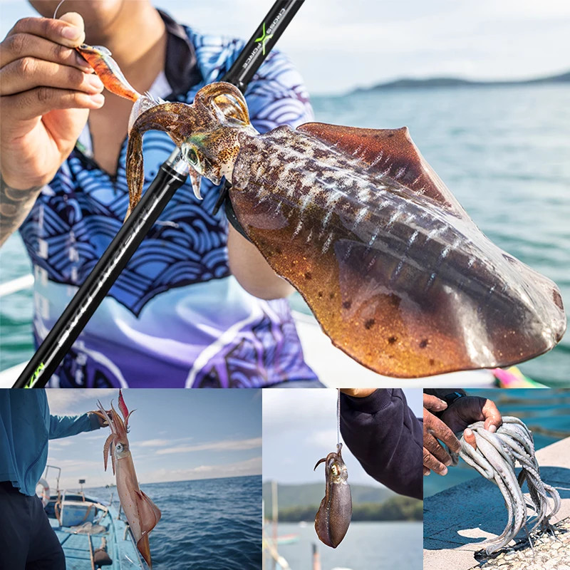 Hunthouse 2.29M 2.52M Squid Egi Fishing Rod 2 Sections M/ML Spinning Eging Rod f