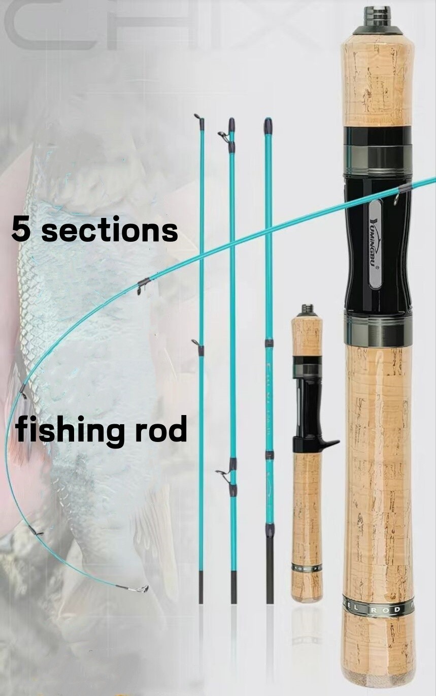 Portable Fishing Rod Carbon Fiber Ultra Light Spinning Casting Lure Fast Rods