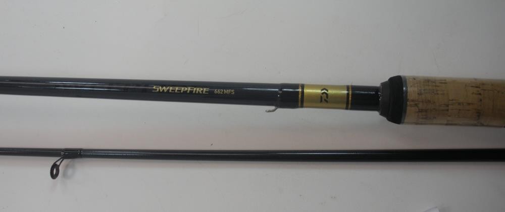 Daiwa SWD662MFS Sweepfire Spinning Rod 2 pc Med Action Line Wt 8-14LB