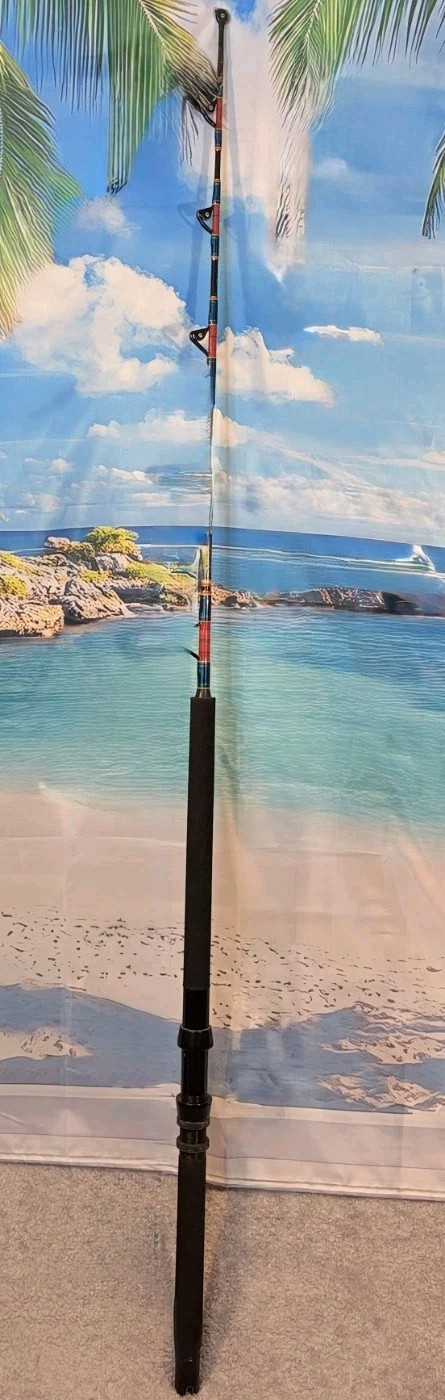 CALSTAR 655XXH Custom Longfin 50-120lb Saltwater Rod AFTCO Roller Guides 68″