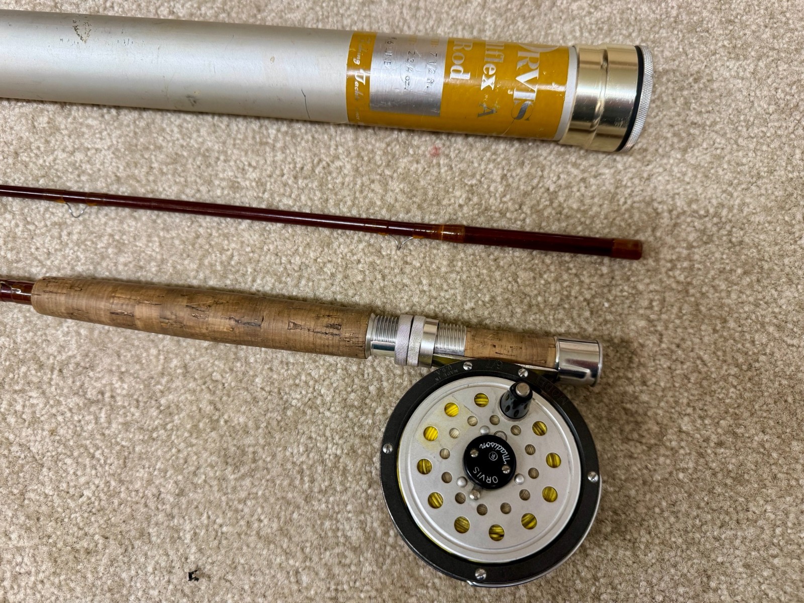 Rare Orvis ‘Manchester Era’ Fullflex A HDG 6wt fly rod and matching Madison Reel
