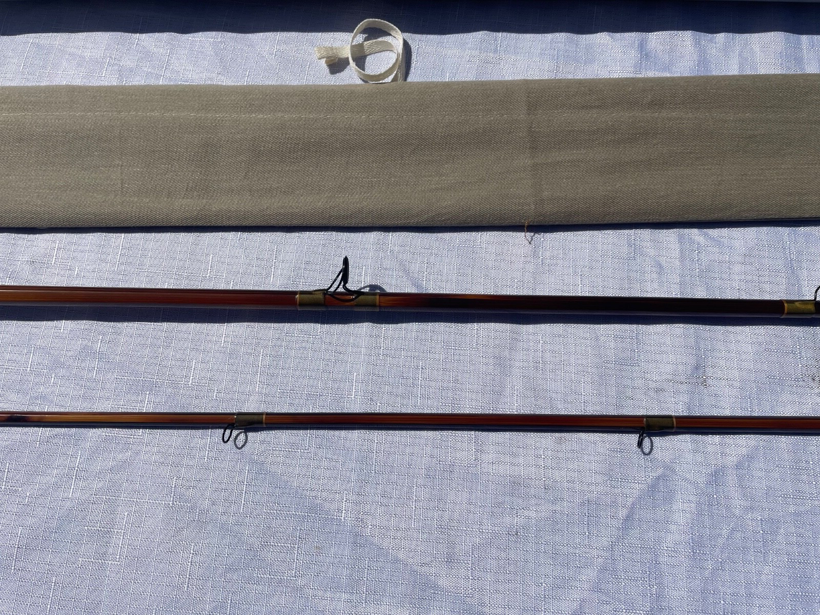 Custom Tebo Tonkin Cane Fly Fishing Rod, 8′ 0″, #9, 2 piece, New w/ Rod Tube
