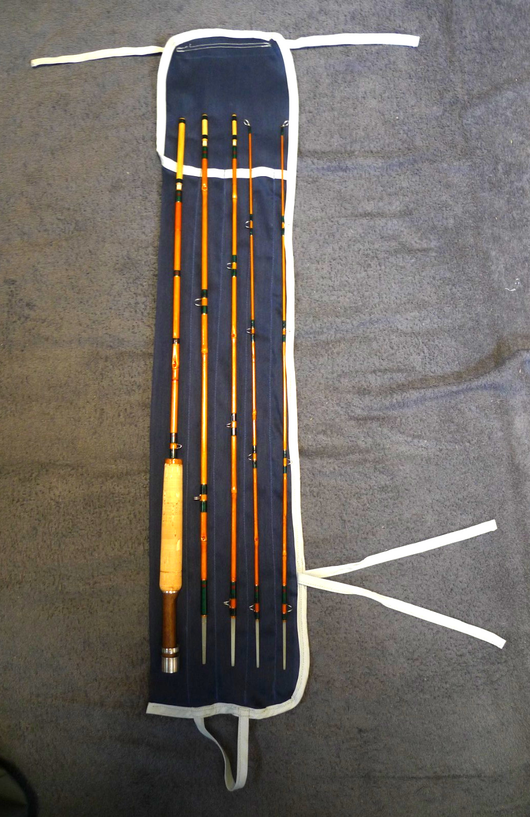 [Japanese Marutake flyrod]7’1″ #3 4pc (ext tip)-unused ‘Marubushi bamboo’ flyrod