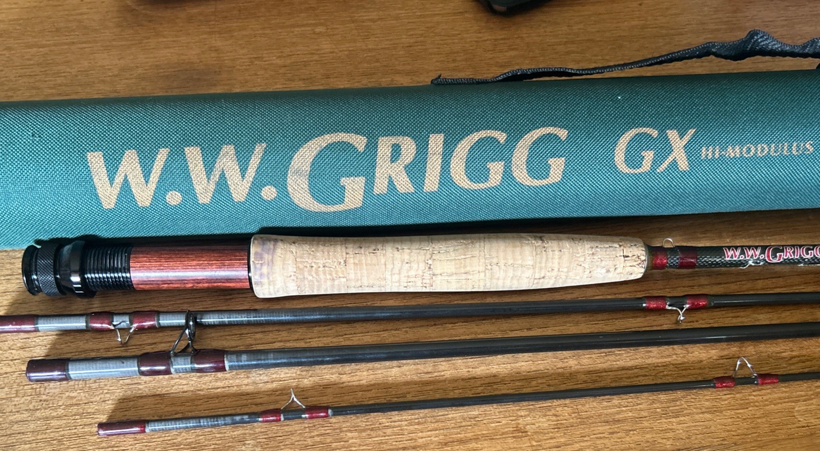 W.W. Grigg Custom Made GX904-5 9′ 5 wt Line 4 Pc Fly Rod w/Case
