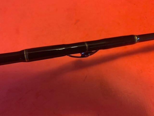 CUSTOM BUILT CALSTAR 6460H 6 FOOT 30 TO 80 POUND RATED FISHING ROD AFTCO ROLLER