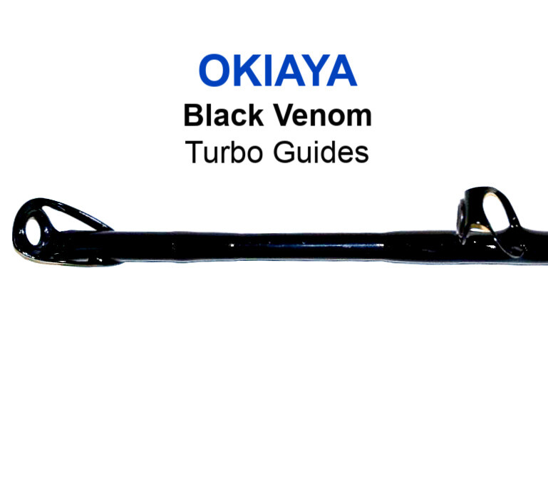 OKIAYA STANDUP RODS 50-80LB “The Wilson Sr” BLACK VENOM-PRO BLANK PAC BAY GUIDES
