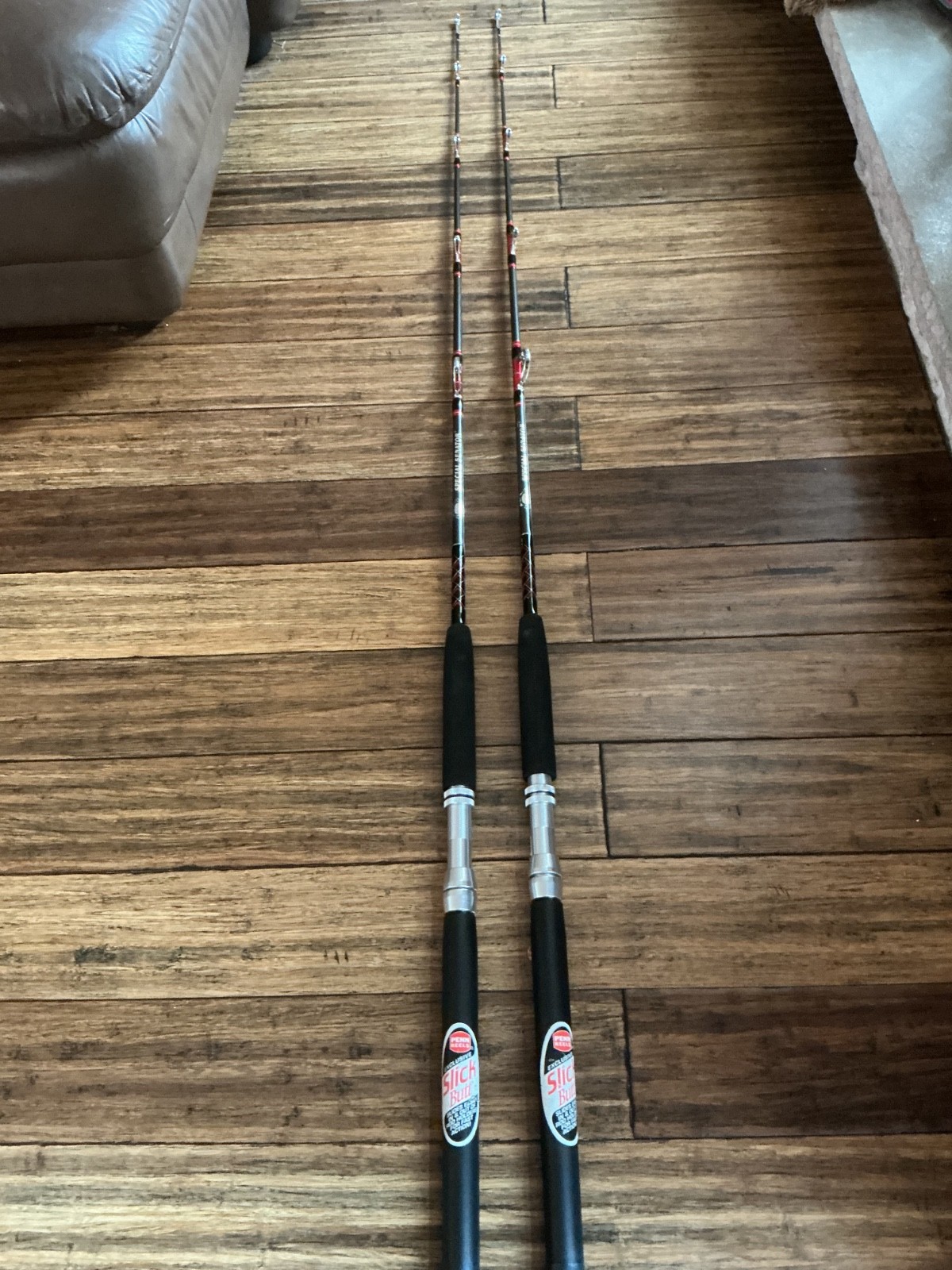 PENN SENATOR 4/0 RODS 3145ARS 6’6″ 30-50lb full aftco rollers matching set NOS