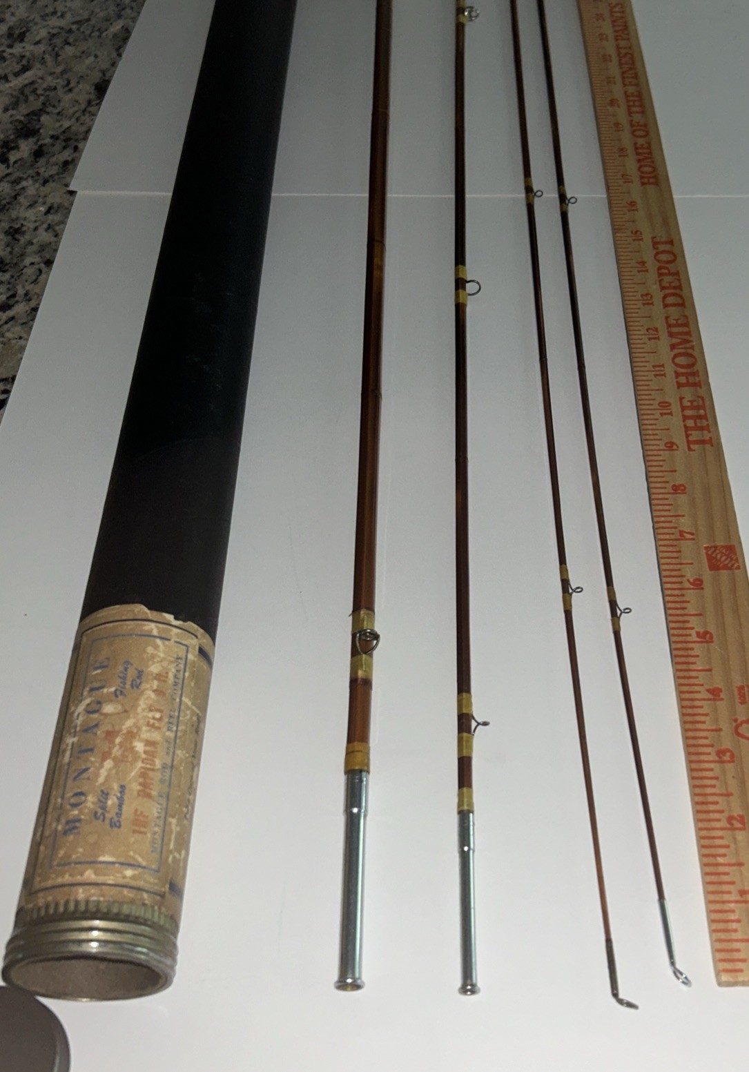 Montage Fly Rod 1RF RAPIDAN 9ft Bamboo 3 Joints Extra Tip Original Case EUC