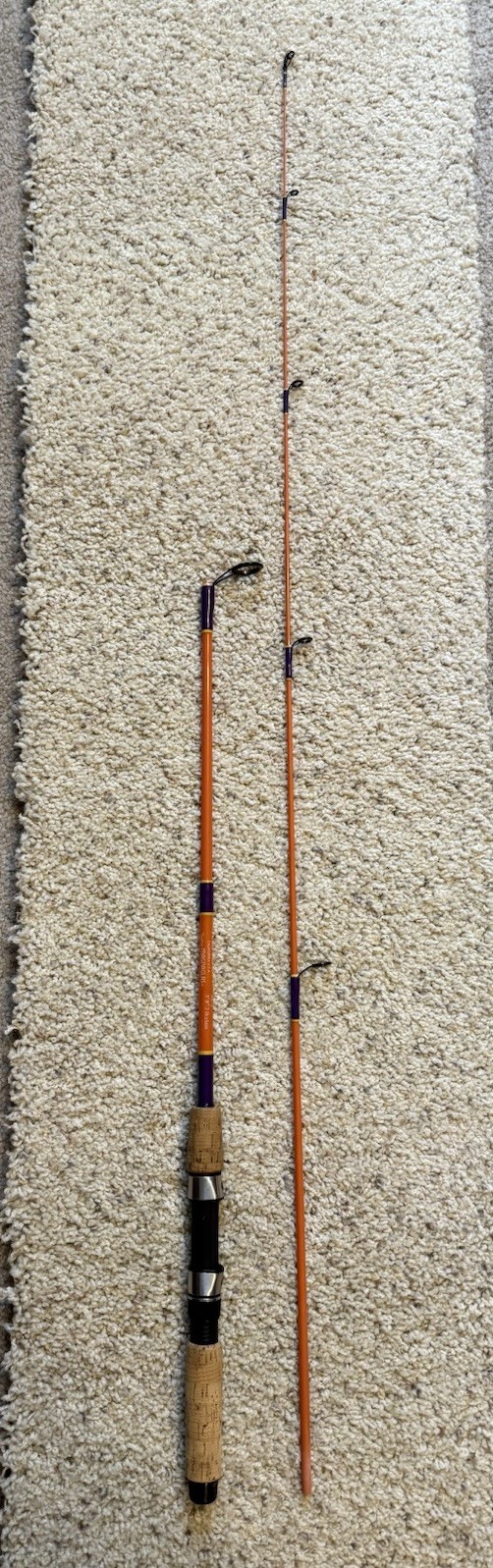 ***RARE*** Orange Glass Kencor “Magnaglas” XL-2 UL Trout (2) Piece Fishing Rod