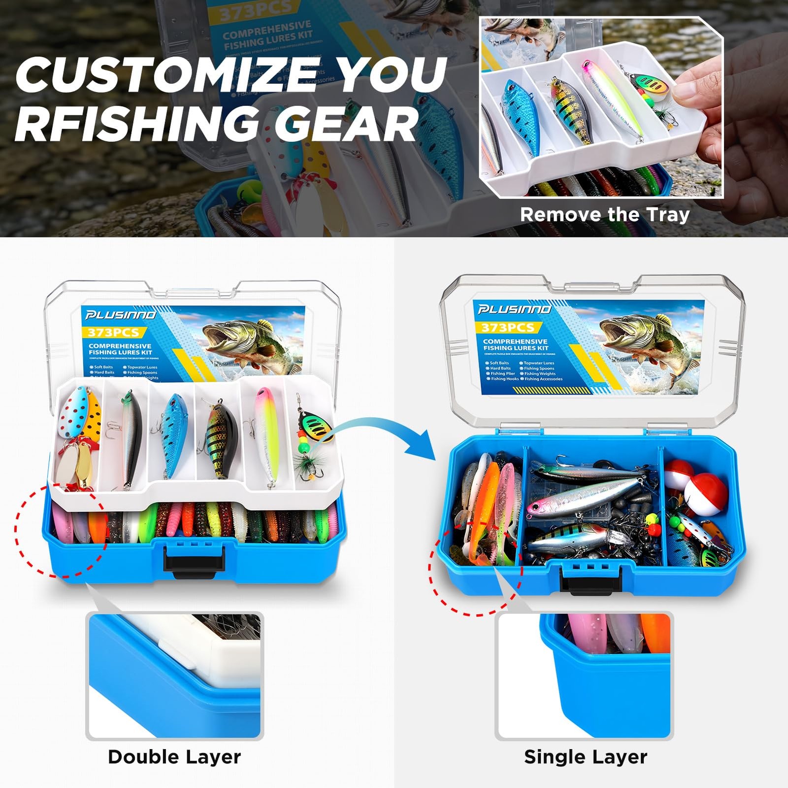 Fishing Gear – Telescopic Fishing Rod and Reel Combo with Tackle Box, Collaps…