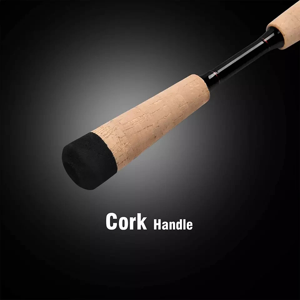 4-Piece Travel Casting Rod Carbon Baitcasting Portable Fishing Pole Baitcaster
