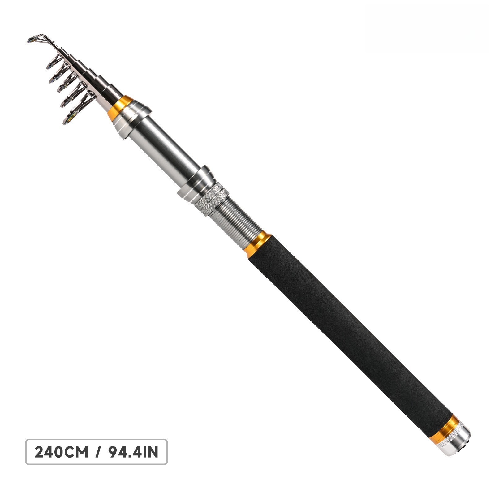 Carbon Telescopic Sea Rod 1.8/2.1/2.4/2.7m for Surf Shore Rock and Boat Fishing