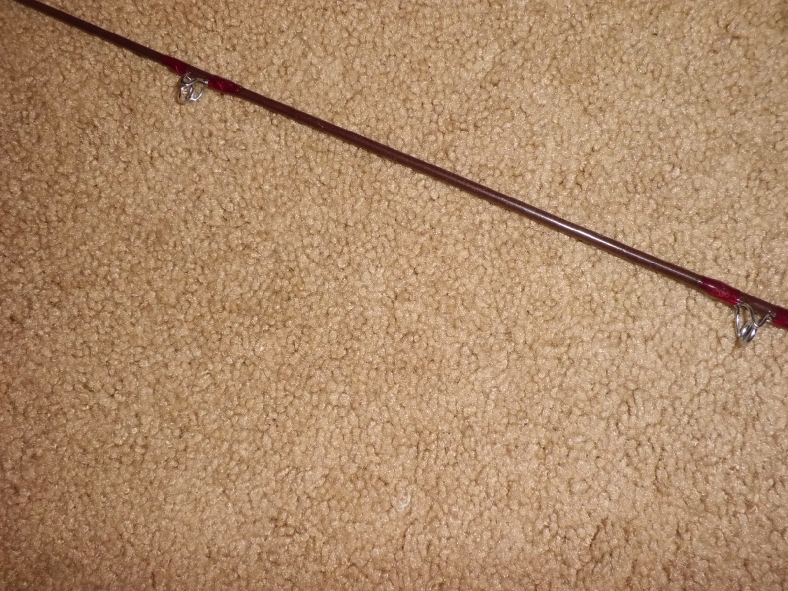 Vintage SABRE Nypoxy Chocolate Ultra Light 2 pc Spinning 6′ Rod- USA- 4-10 lb
