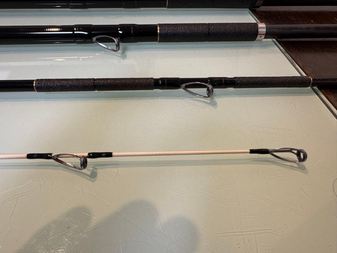 FULL FIELD Carbon Fishing Rod Black Cork Grip Baitcast Ishi Use with Case