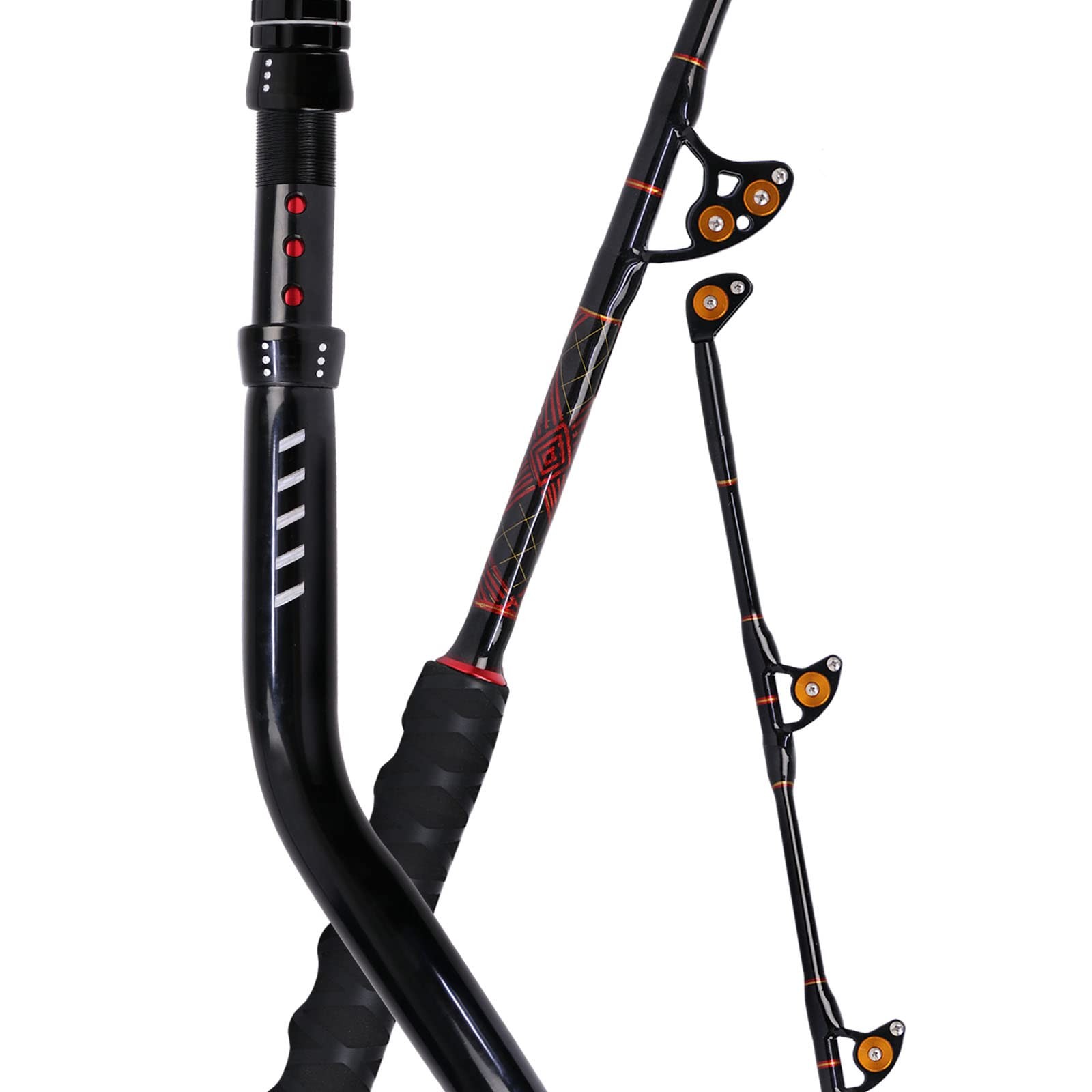 Fiblink Bent Butt Trolling Rod 2-Piece Saltwater Offshore Fishing Rod Big Gam…