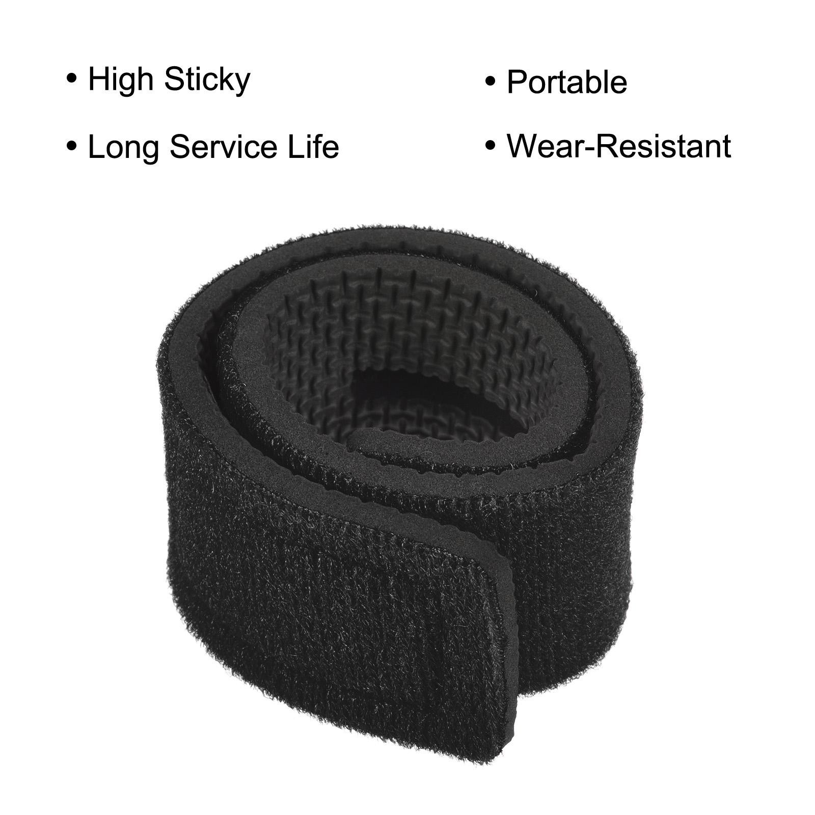 6pcs Fishing Rod Strap, 25cm Stretchy Belts Holders Pole Sleeve Cover, Black