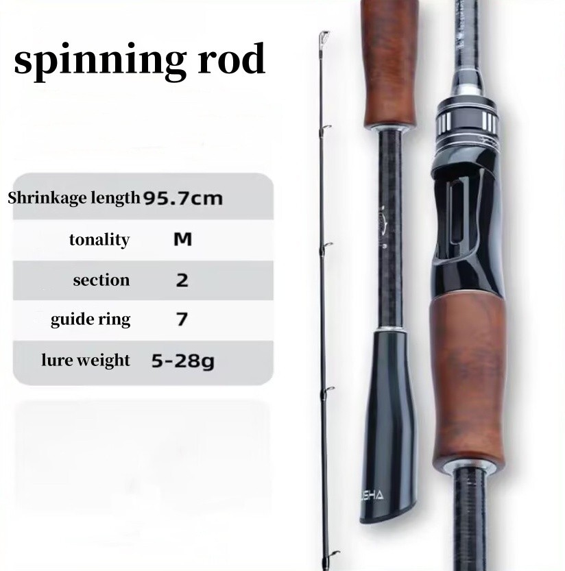 6 ft Trout Fishing Rods Carbon Fiber Spinning/casting Rod Carp 2 Sections Poles