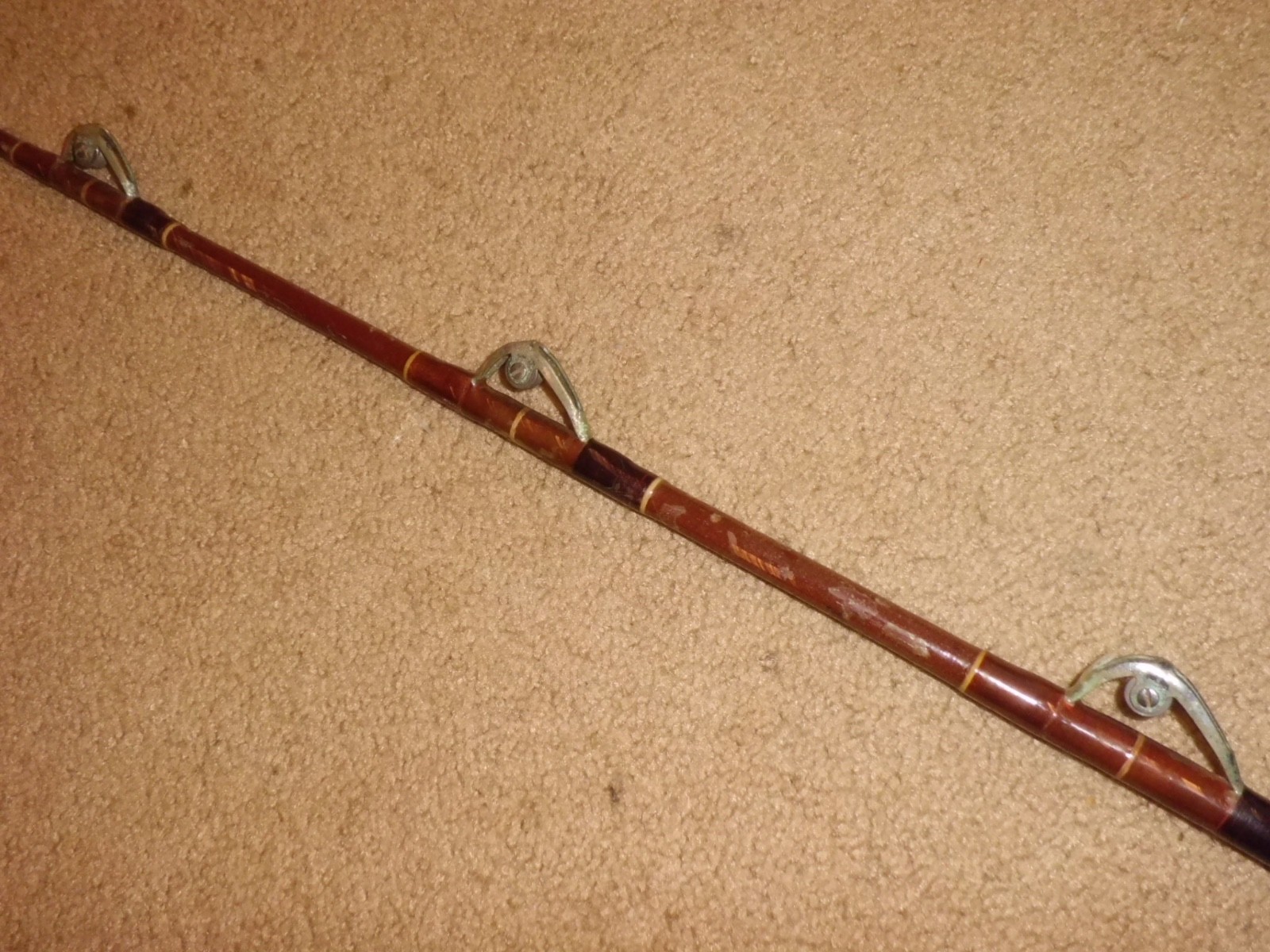 Vintage FENWICK 630 Conventional 6’8″ Rod- USA- IGFA 30 lb test w/ Gimbal