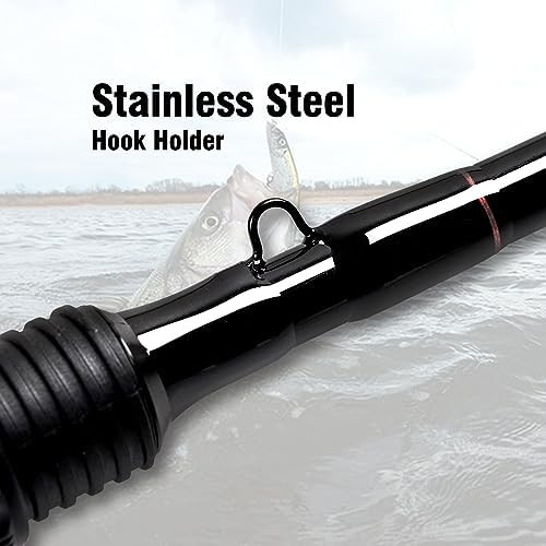 4 Pieces Travel Spinning Rod Medium Carbon Spinning Fishing Rod Portable Fishing
