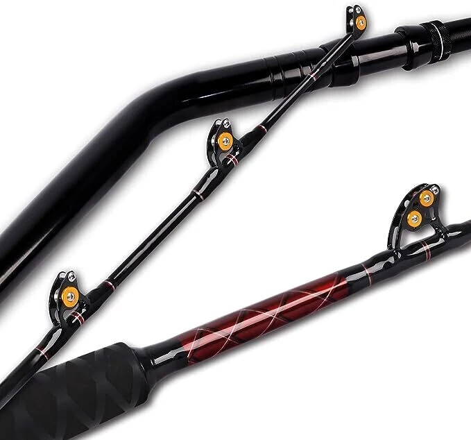 Saltwater Trolling Rod Offshore Big Game Boat Fishing Pole w Roller Guides Heavy