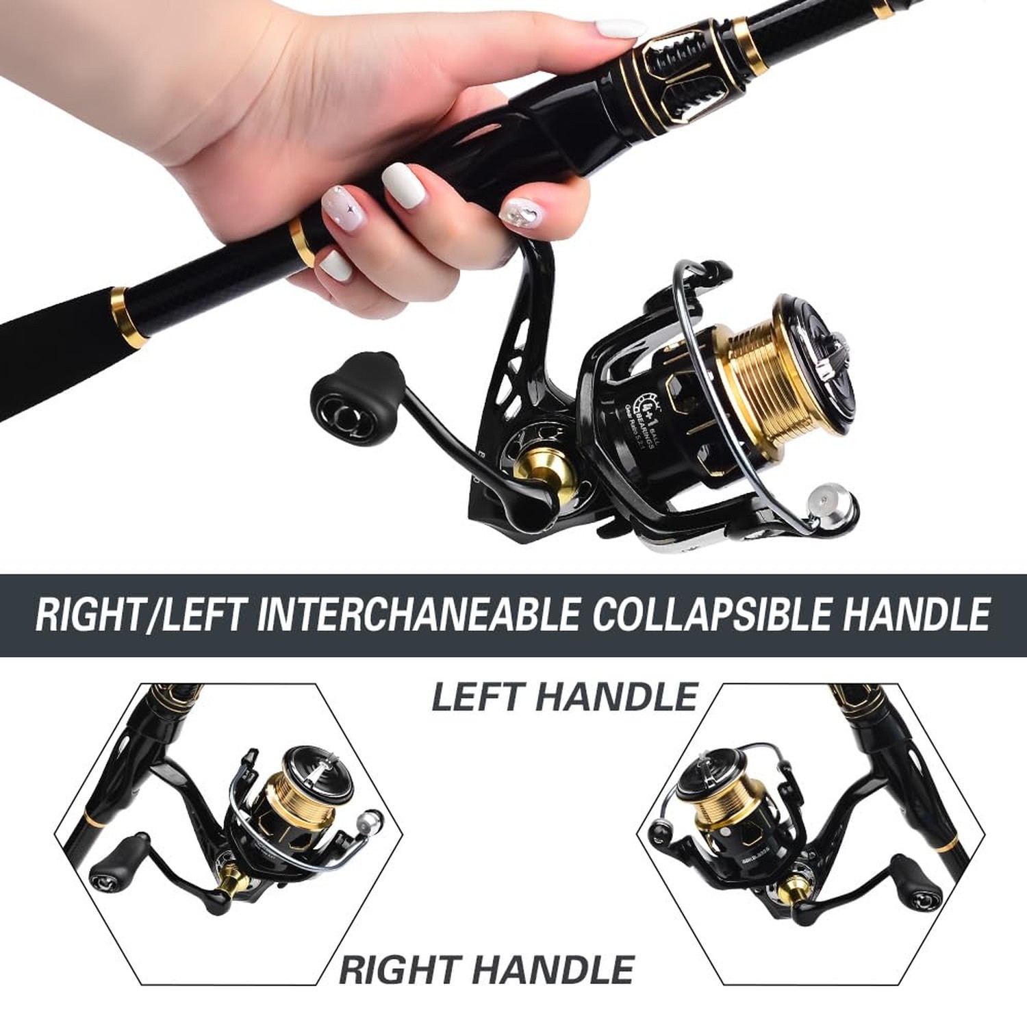 Fishing Rod and Reel Combo – Carbon Fiber Telescopic Fishing Pole with 2000 S…