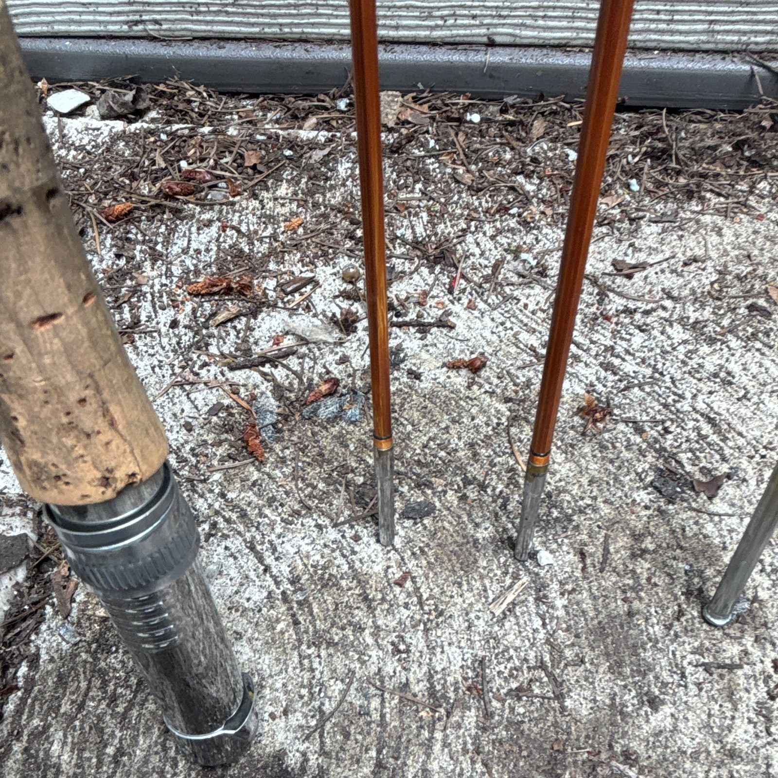 Wards Thoroughbred 9ft 4pc Split Bamboo Casting Rod never used original case