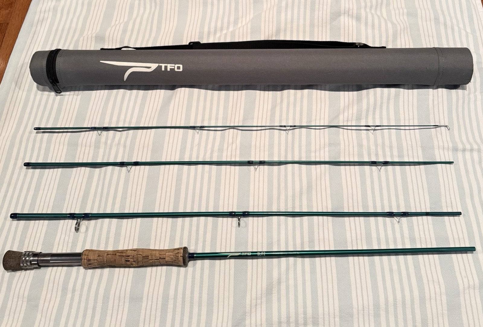 TFO TF 06 90 4 BZ Fly Fishing Rod 6 wt 9 ft 4 Pc with Rod Tube