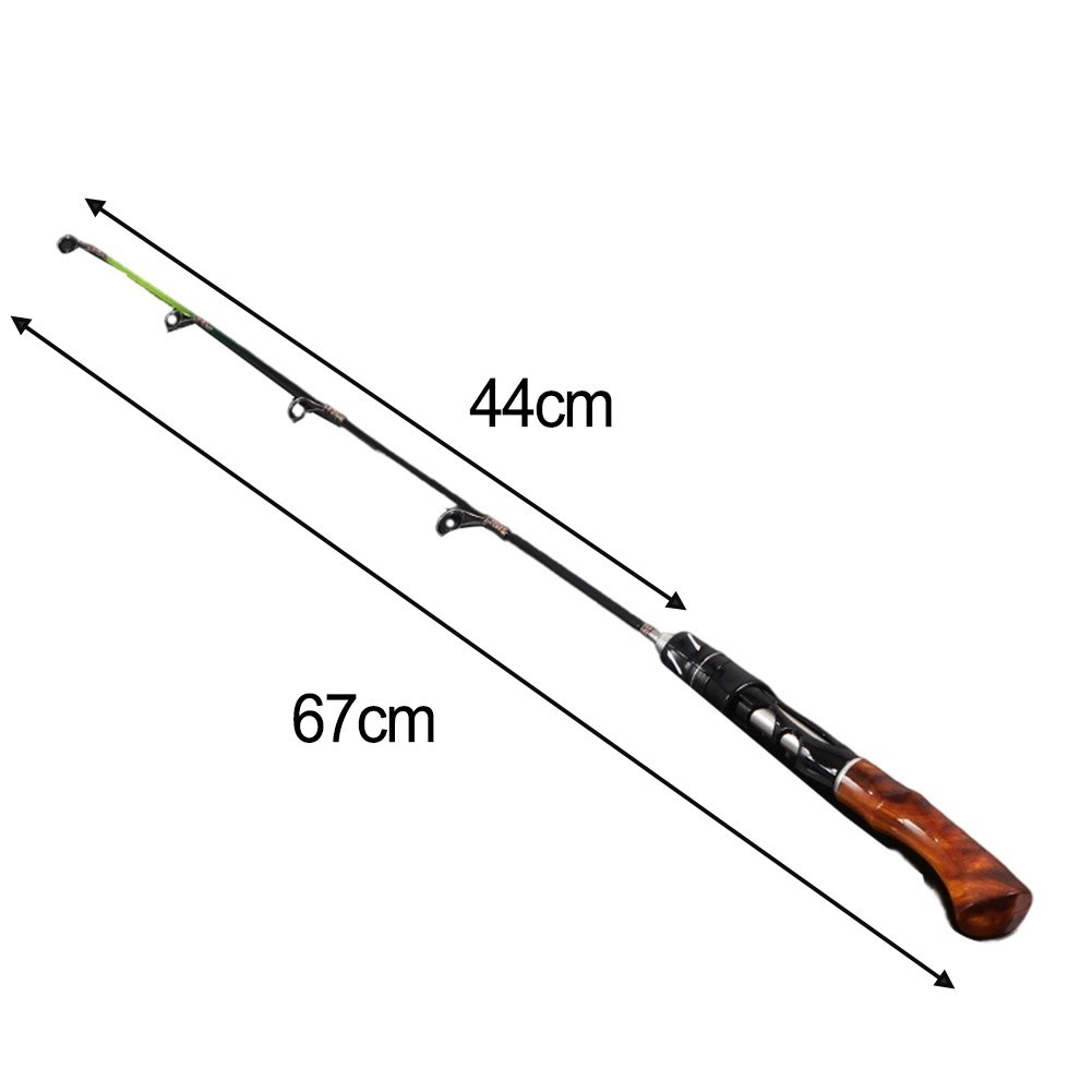 Fiberglass Ice Fishing Rod Lightweight Two Section Design for Outdoor Use