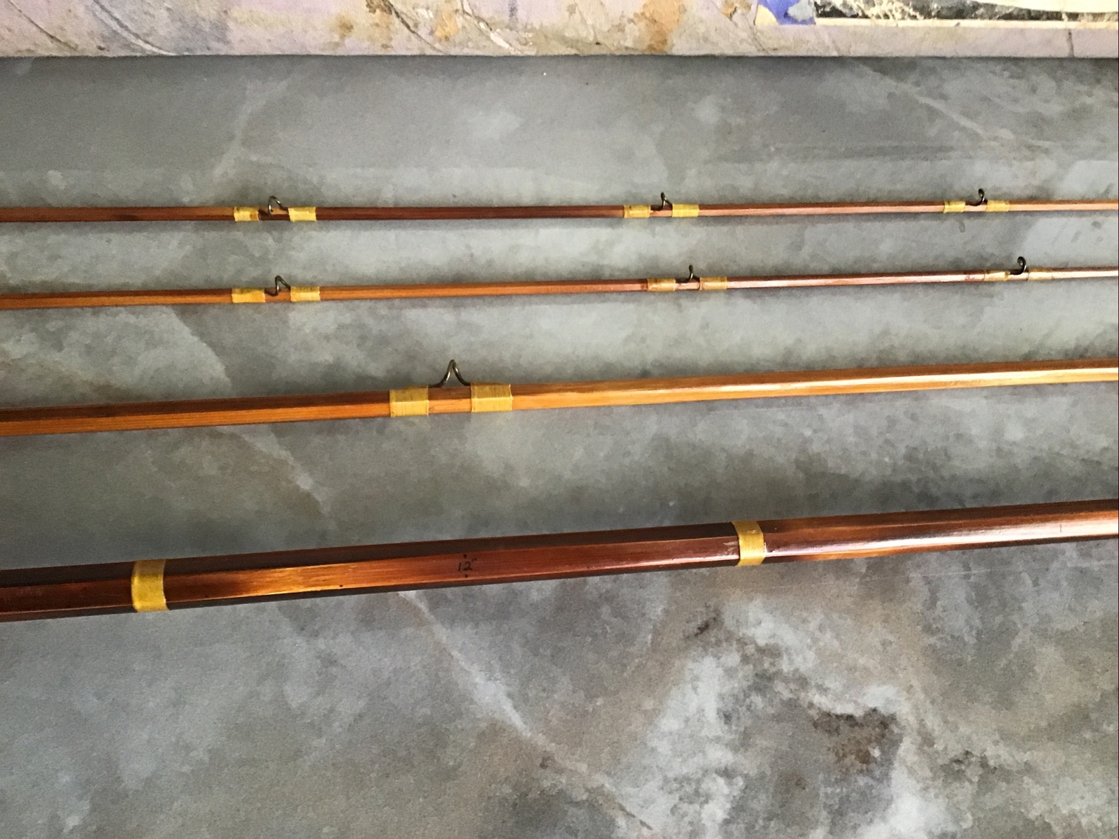 JAMES D STAFFORD 9’0” Split Bamboo Fly Rod with FULL LENGTH EXTRA TIP!! R12