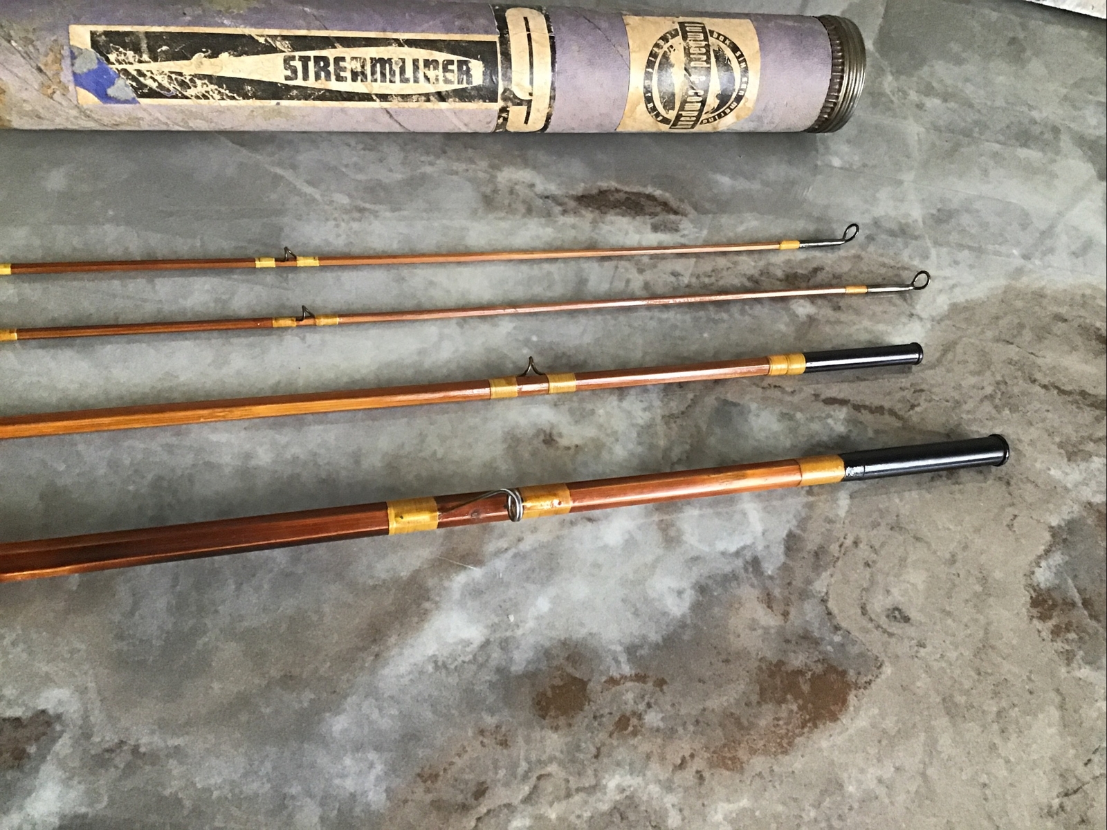 JAMES D STAFFORD 9’0” Split Bamboo Fly Rod with FULL LENGTH EXTRA TIP!! R12
