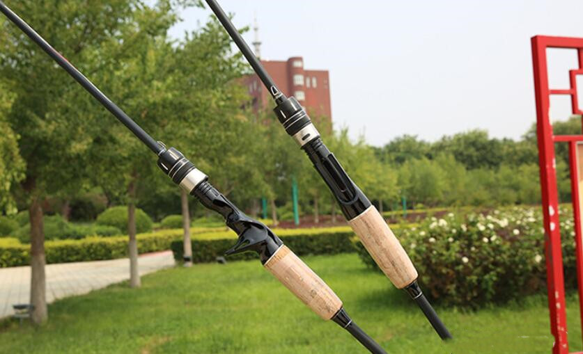 1.65M/1.8M Fishing Rod Carbon Fiber Spinning Casting Fishing Pole 2 Tip Fast Rod
