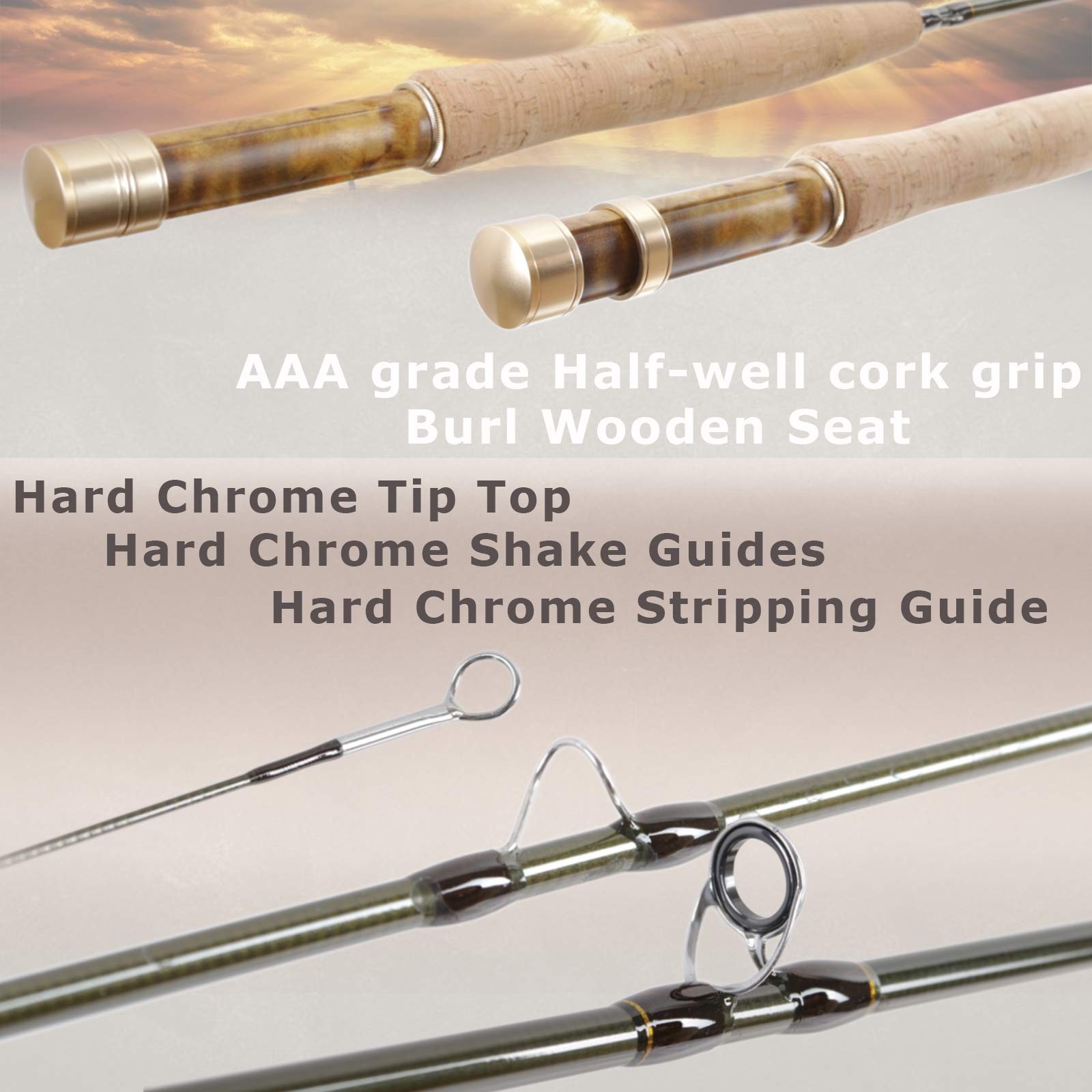 Maxcatch V-Feather Fly Rod 4pc Trout Fishing IM10 Graphite 1wt 6ft 3pc