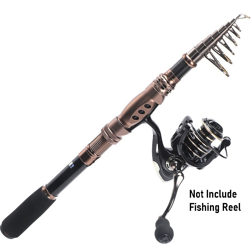 Fishing Pole Carbon Fiber Telescopic Spinning Fishing Rod 1.8M-3.3M Sea Offshore
