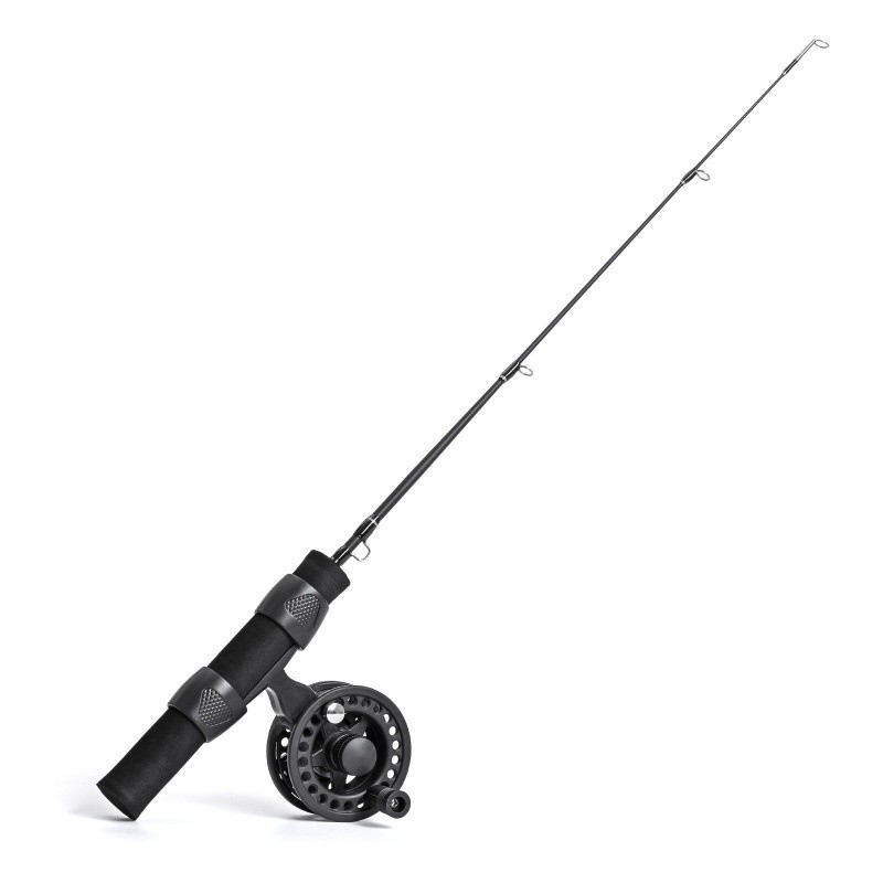 1 set Simple and quick retractable ice fishing raft rod and fishing reel