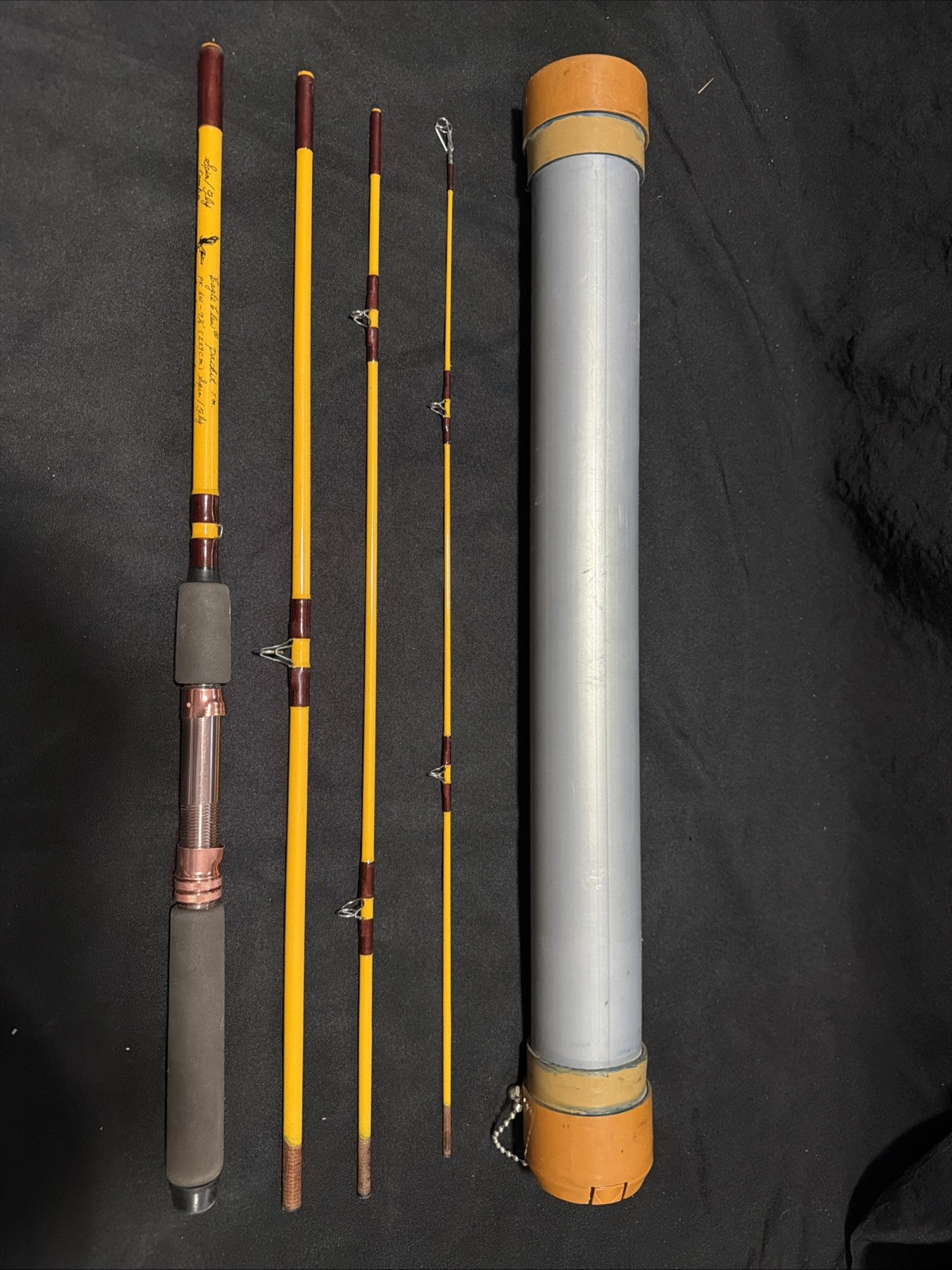 Eagle Claw Pack-It PK601 7’6” Spin/Fly Travel Rod 4pc New In Original Bag W/tube