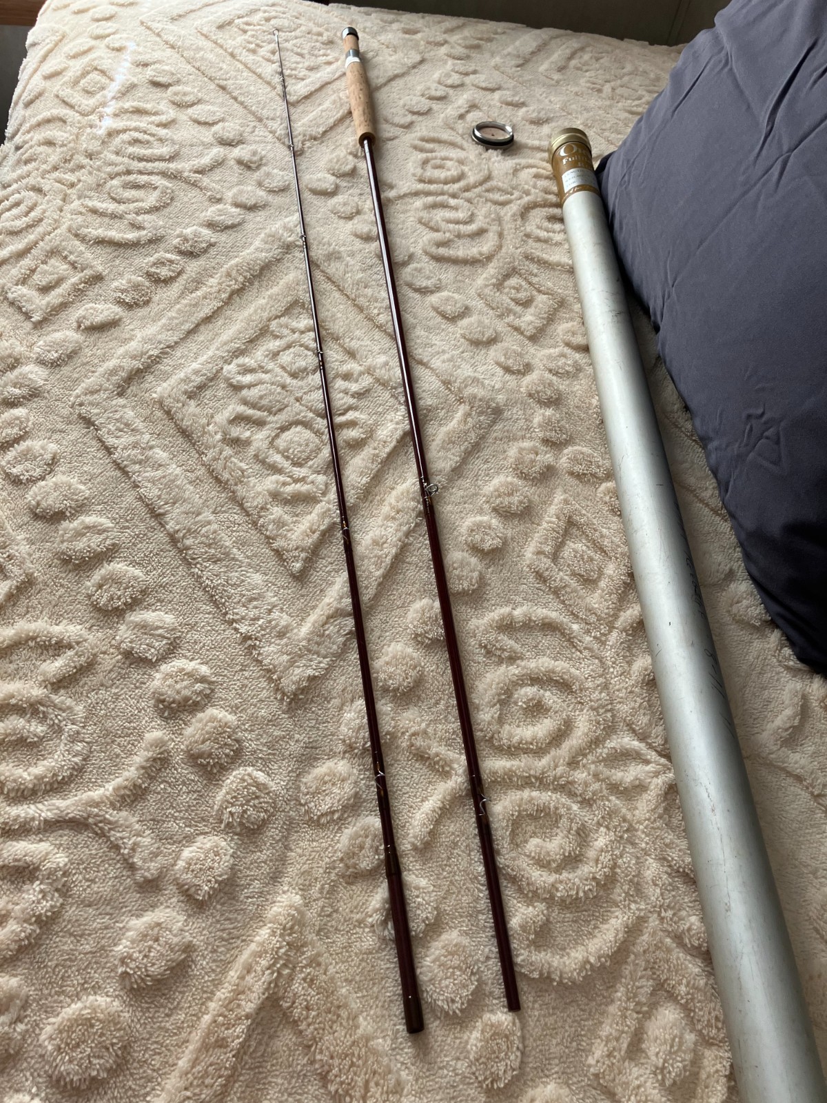 Orvis full flex A fly rod L 7′ WT 2.5oz #5 line with creel