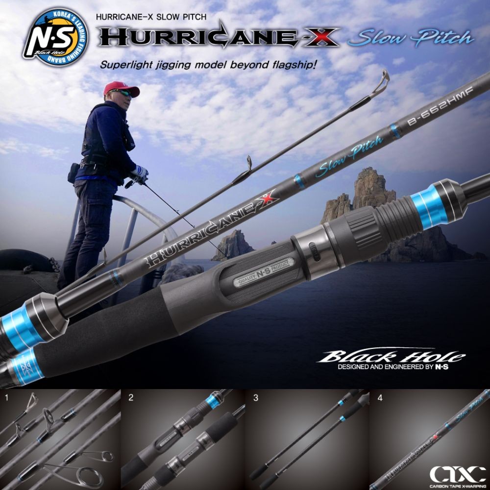 NS Black Hole Saltwater Slow Jigging Baitcasting Rod HURRICANE-X SLOW PITCH