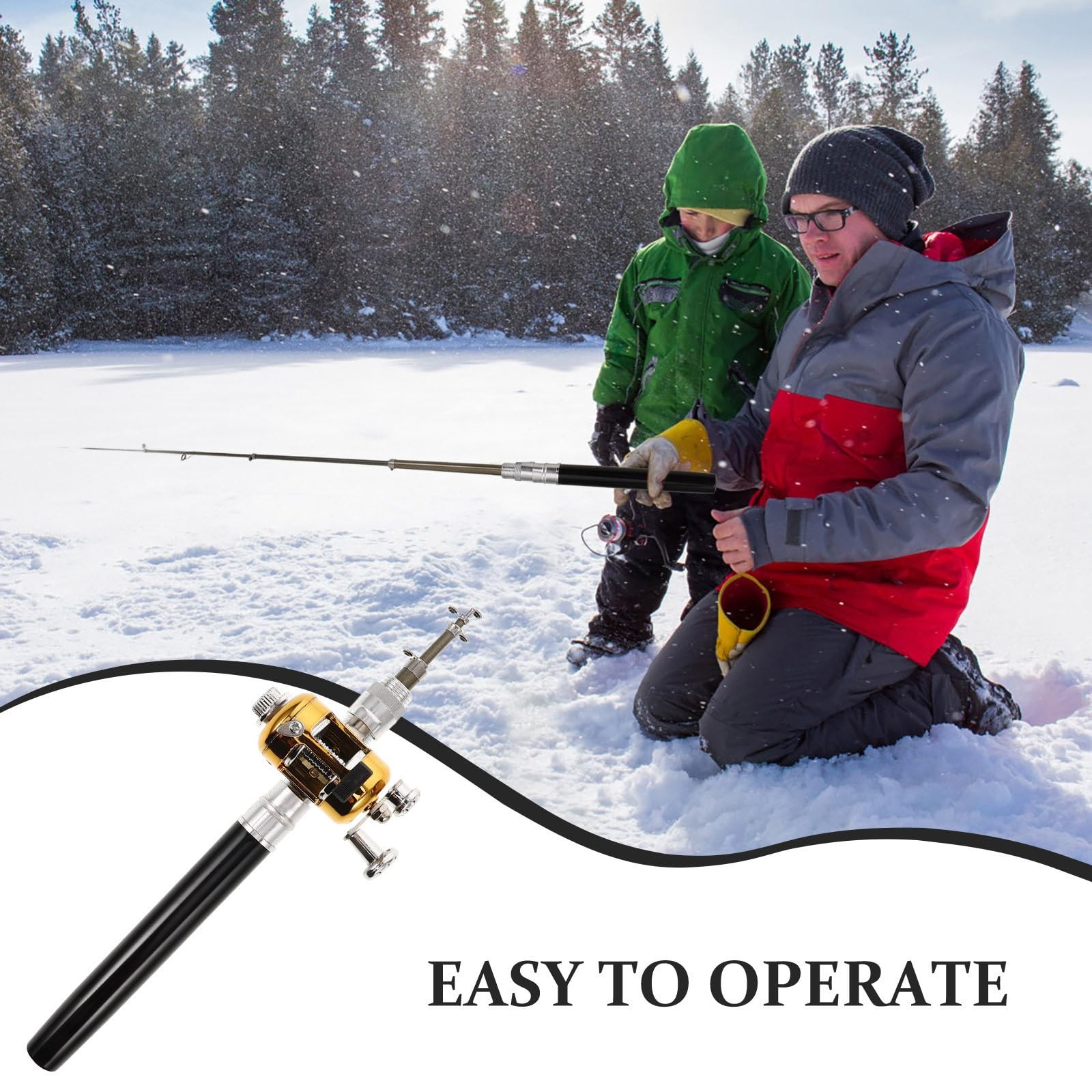Portable Telescopic Aluminum Alloy Fishing Rod Pen-Style Retractable Pocket P…