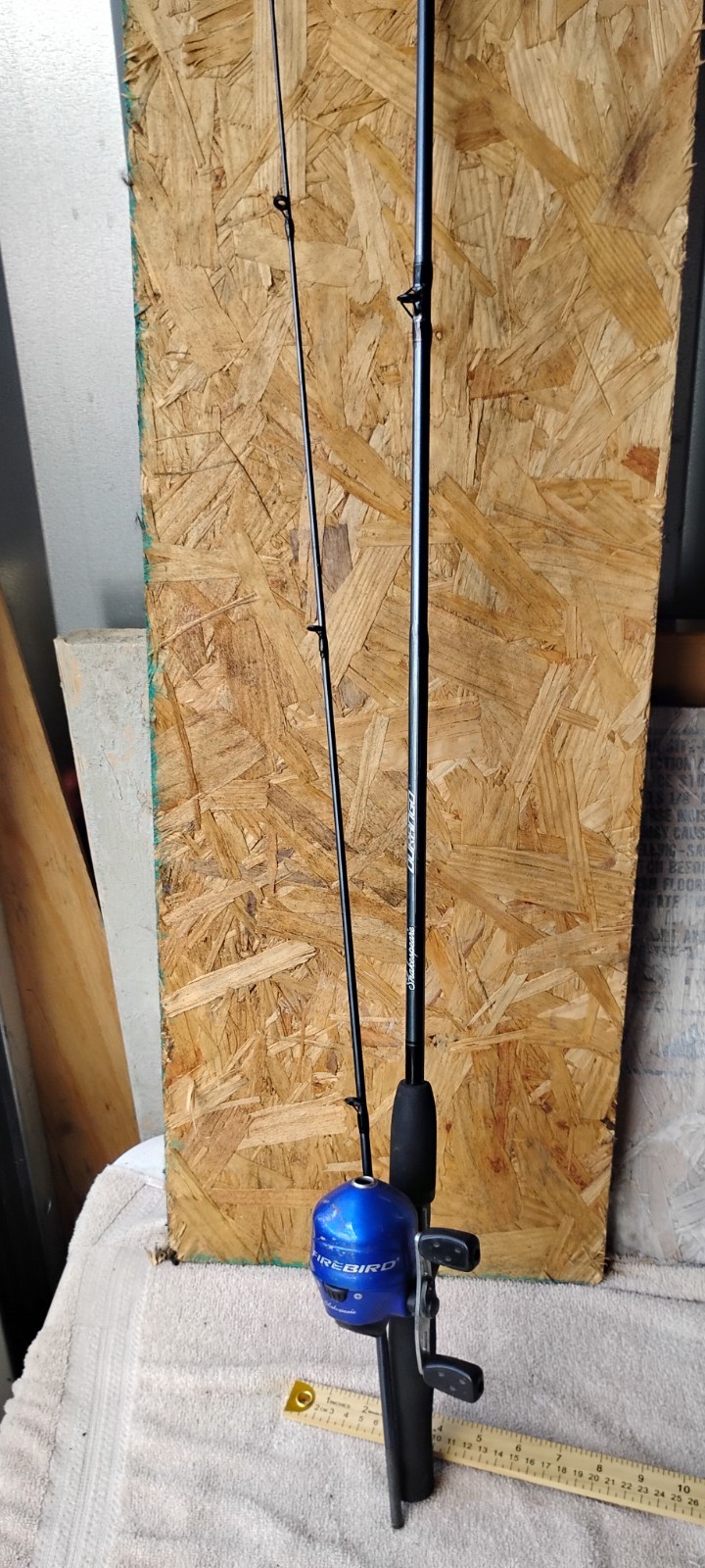 Shakespeare Firebird Bait Cast Fishing Rod And Reel Durango Graphite Rod 2 piece