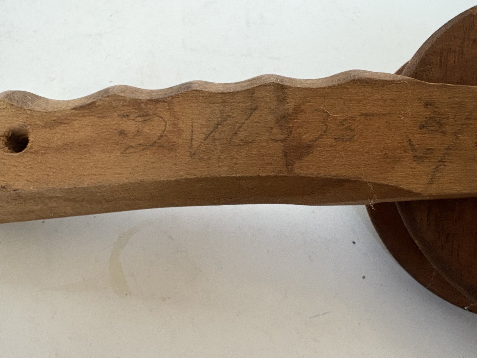 Vintage Wooden Ice Fishing Reel Drop Liner Untested
