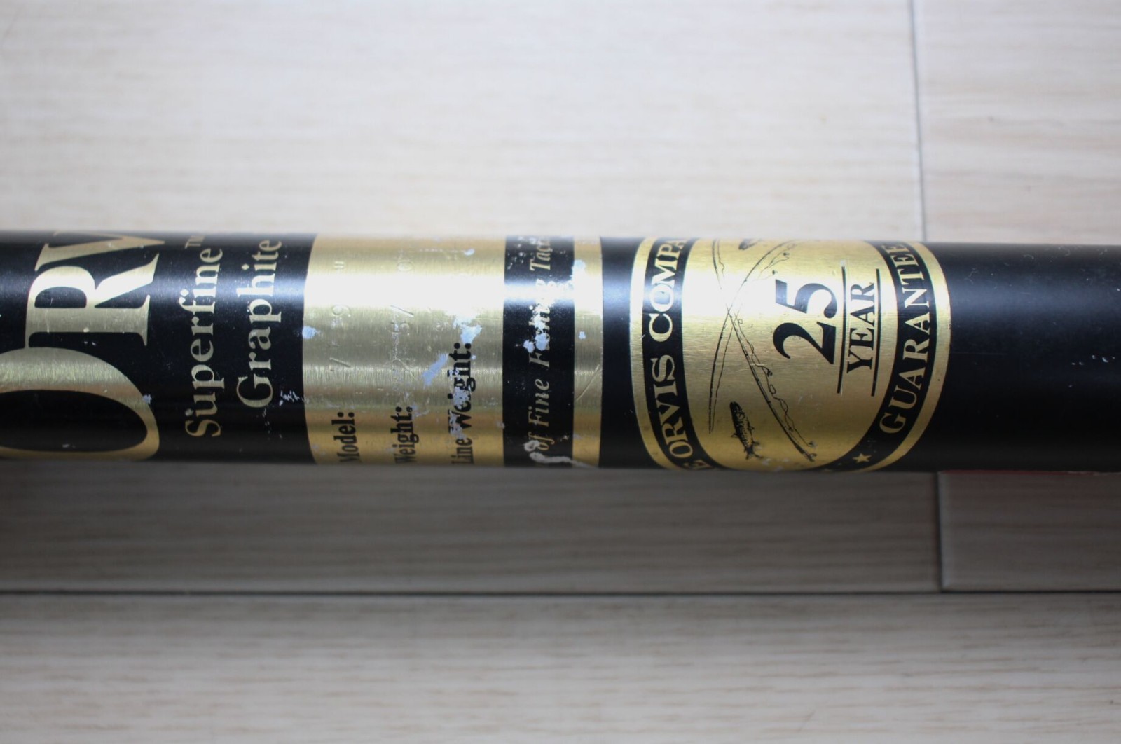 Vintage Orvis Far & Fine Fly Rod 7’9″ 5wt 2pc Graphite Tube Sock USA M132