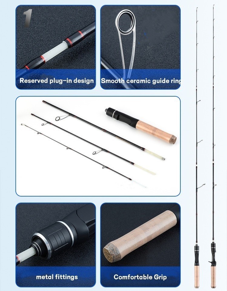 Fishing Rod Ultra Light Travel Spinning/Casting Rods Lure High Carbon Fiber Pole