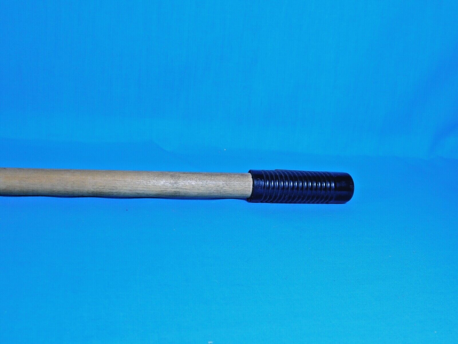 VINTAGE ICE FISHING POLE WOODEN RUBBER HANDLE SPIKE END WONDERFUL CONDITION